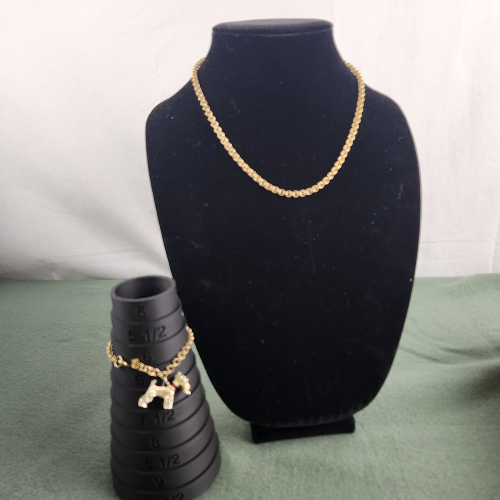 Vintage Sarah Coventry Signed Necklace & Bracelet Set, Gold Tone, 2 Piece, 1962